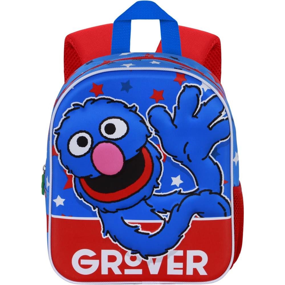 Karactermania Kinderrucksack Supergrobi 3D kleiner Rucksack Kindertasche Kindergartenrucksack, Integriertes Namensschild, 3D Optik