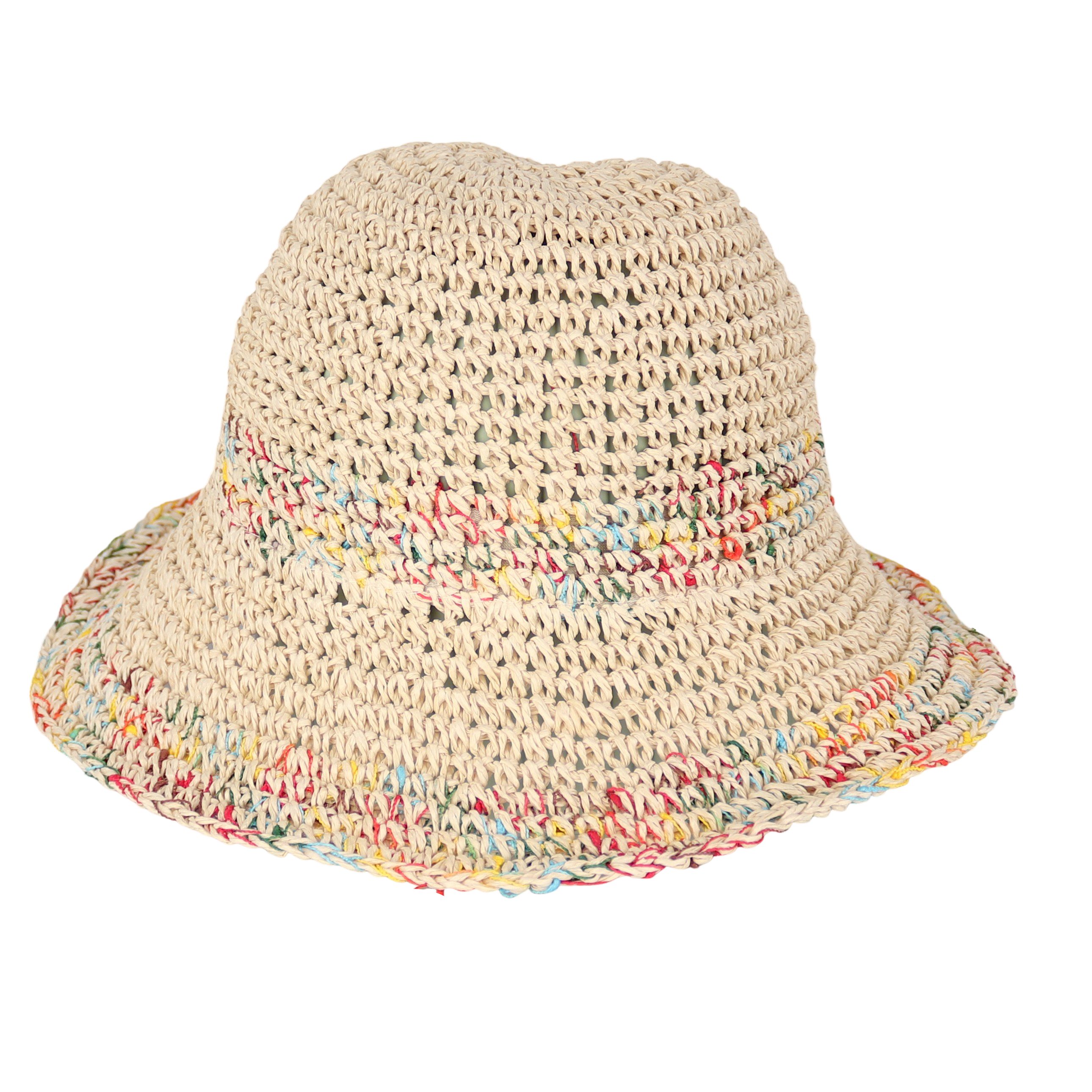 MIRROSI Strohhut Sonnenhut Sommerhut Strandhut Meliert günstig online kaufen