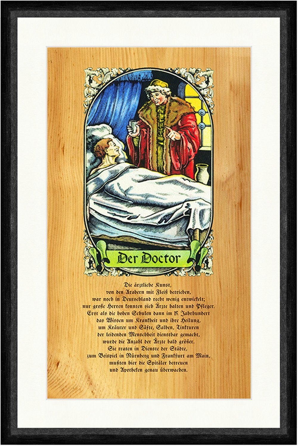 BillerAntik Kunstdruck Der Doctor Doktor Gelehrter Wissenschaft Arzt Medizin Faks_Stand 178, (1 St)