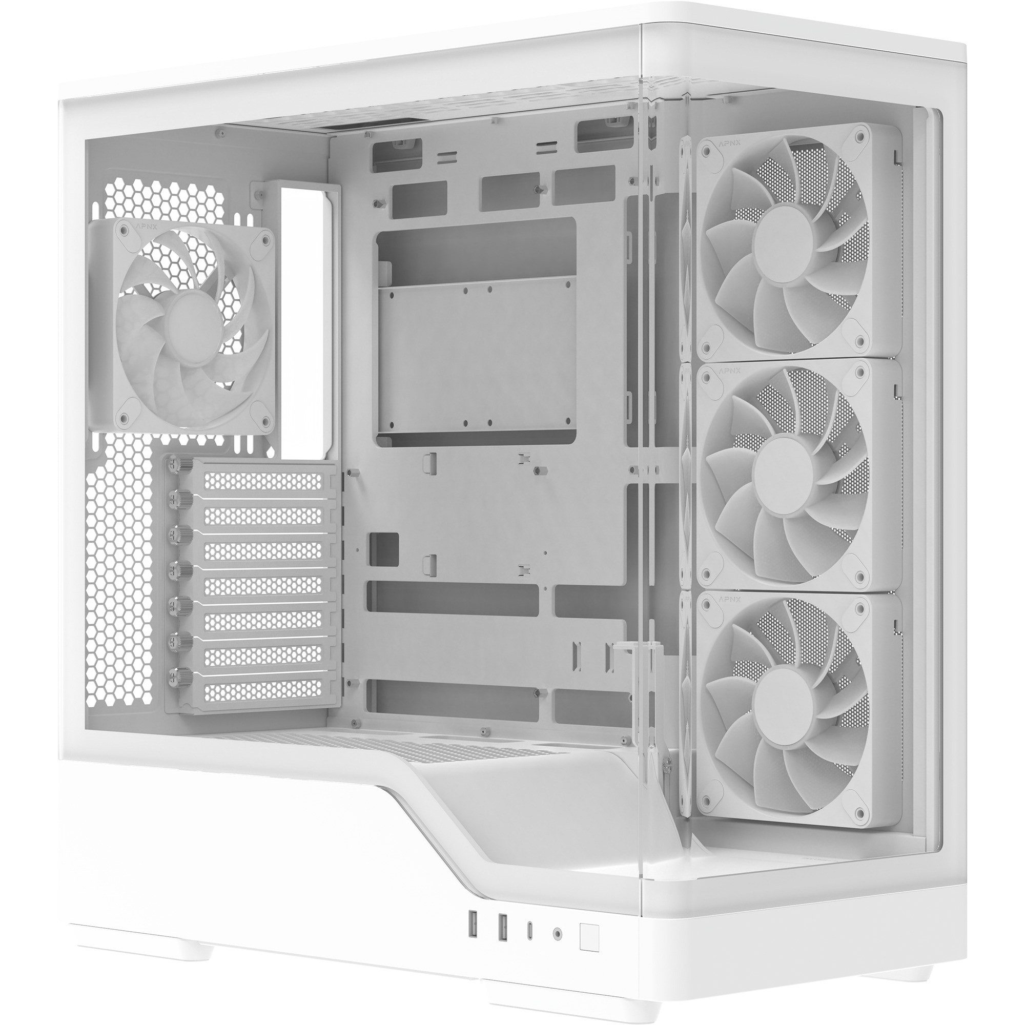 Aerocool PC-Gehäuse Aerocool P500A-WT-v1, Tower-Gehäuse, (Tempered