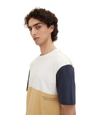 TOM TAILOR Denim T-Shirt COLORBLOCK (1-tlg) aus Baumwolle