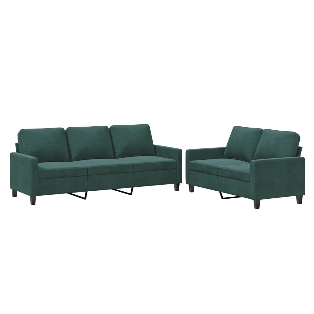 vidaXL Sofa 2-tlg. Sofagarnitur mit Kissen günstig online kaufen