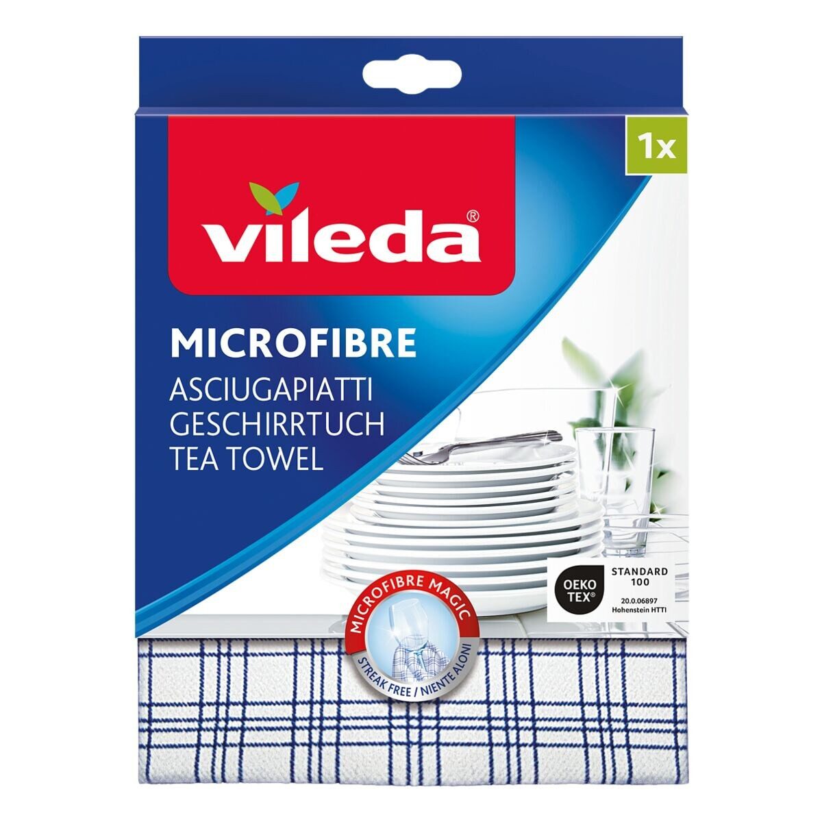 Vileda Geschirrtuch Microfibre, (1-tlg), 40x55 cm