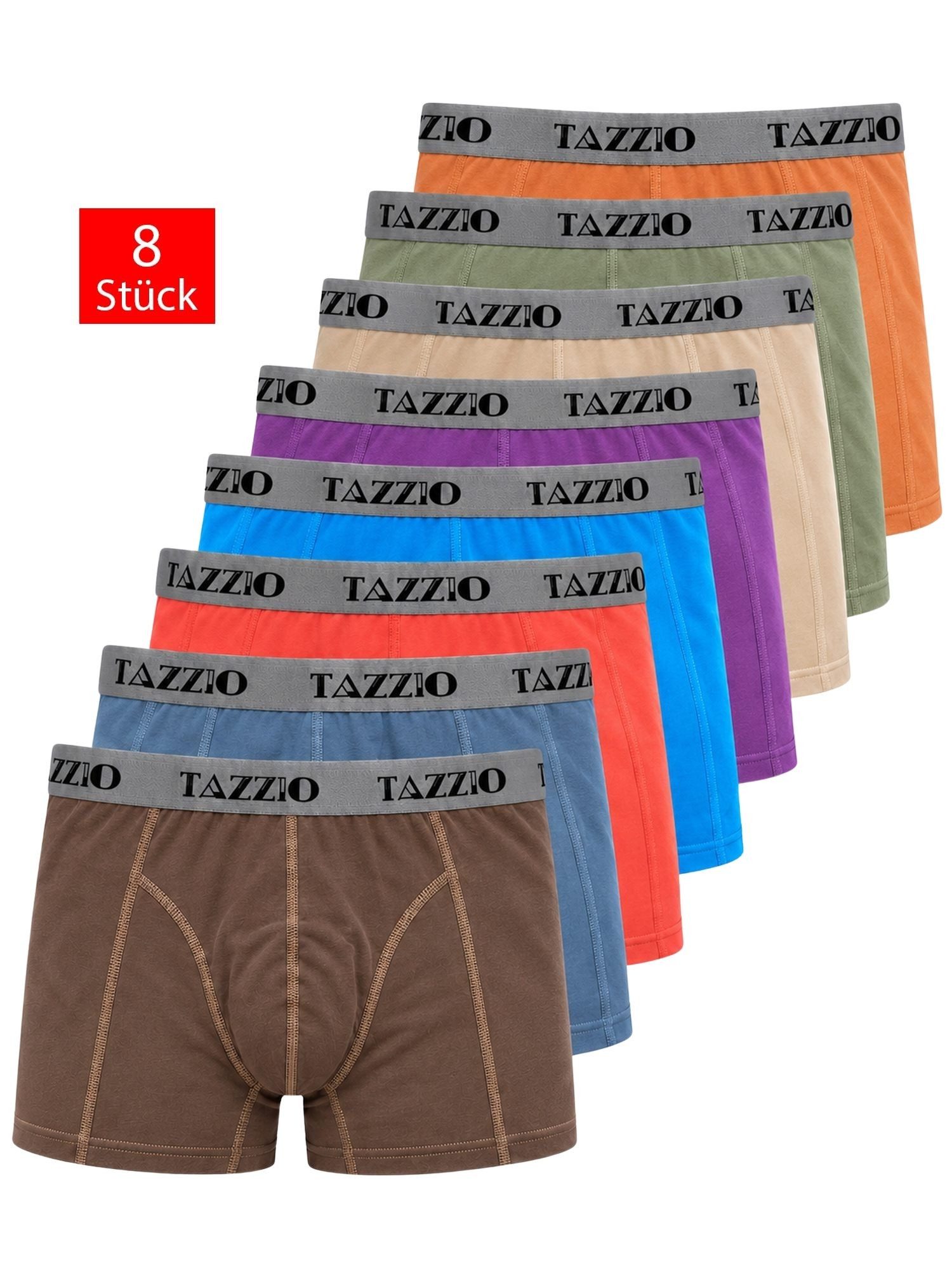 Tazzio Boxershorts 8er SET (Packung, 8-St., 8er-Pack) Unterwäsche Unterhosen Männer Retroshorts