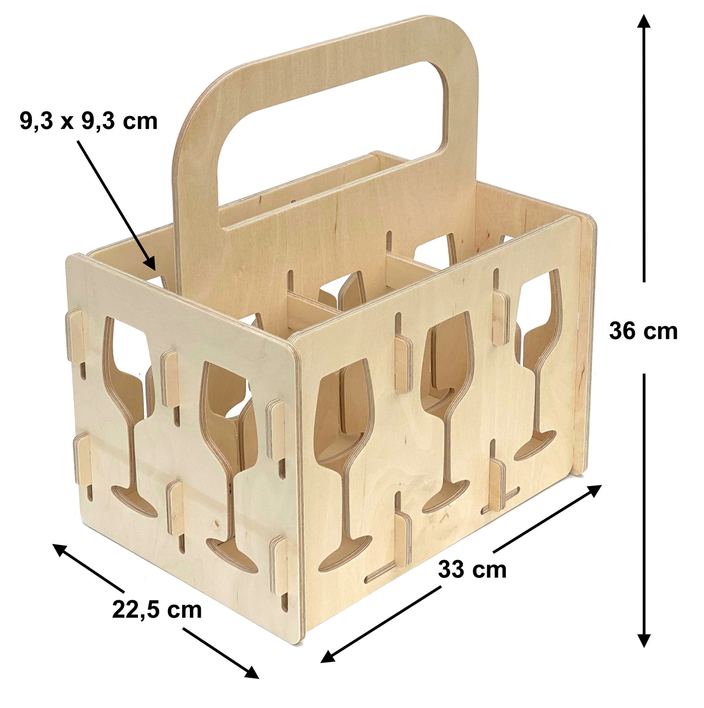 DanDiBo Weinflaschenhalter Weinträger Holz 6 Flaschen Flaschenträger 96142, günstig online kaufen