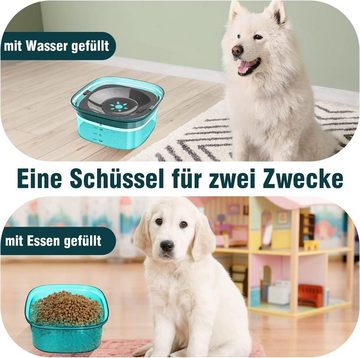 Welikera Hunde-Futterautomat Wassernapf Hund ohne Sabbern,2L Trinknapf Hund Katzen,Leck