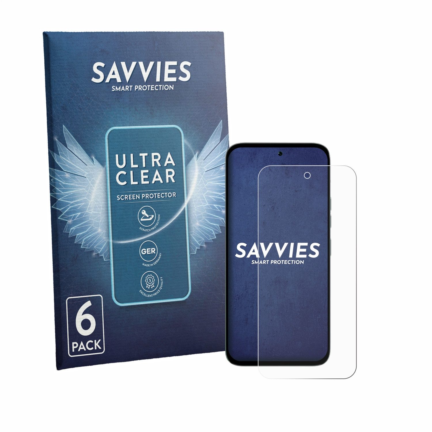 Savvies Displayschutzfolie Schutzfolie für Tecno Pop X 5G, 6 Stück, Displayschutz Schutz Folie Klar Transparent