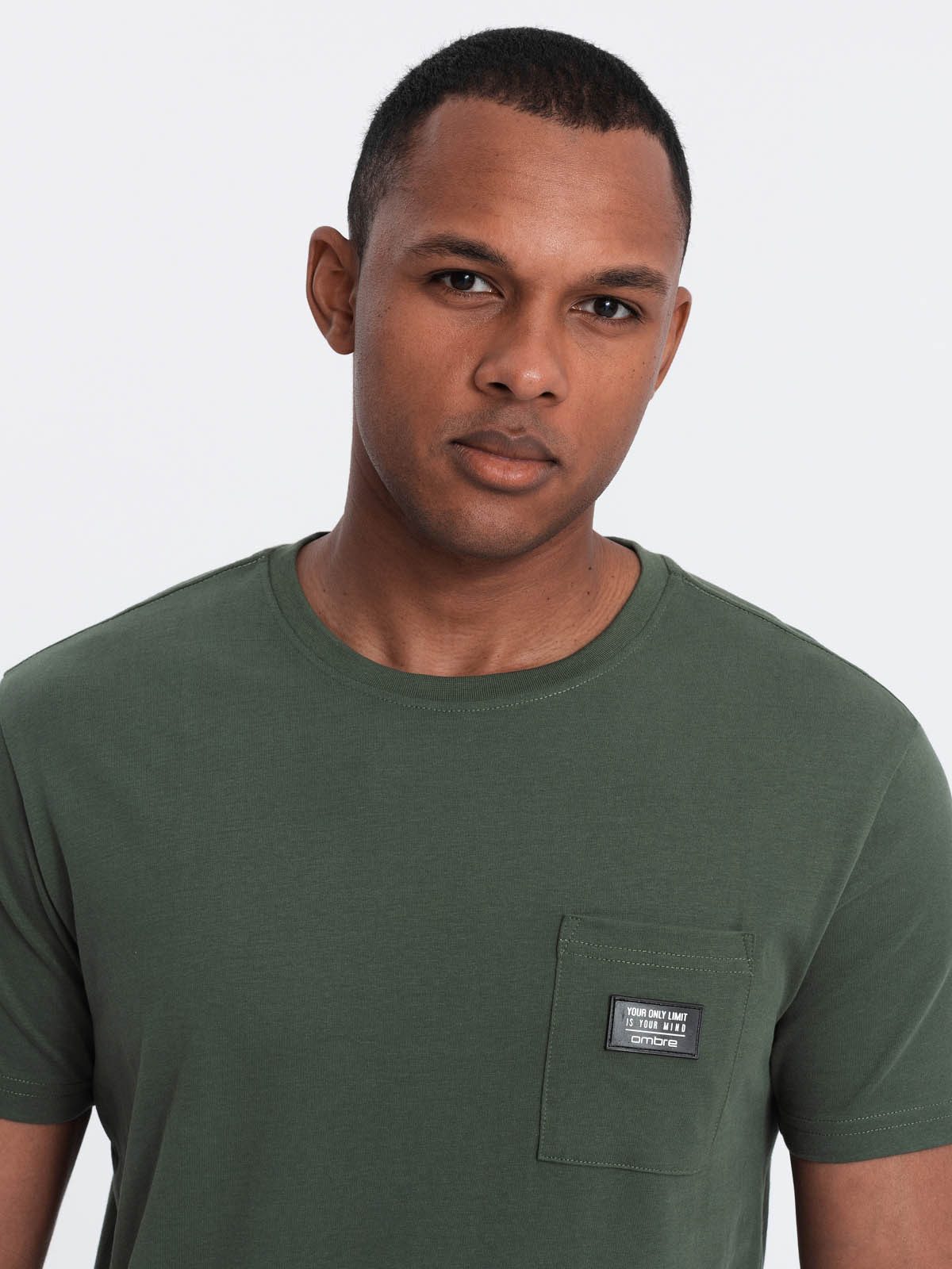 OMBRE T-Shirt Casual Herren-T-Shirt mit aufgesetzter Tasche