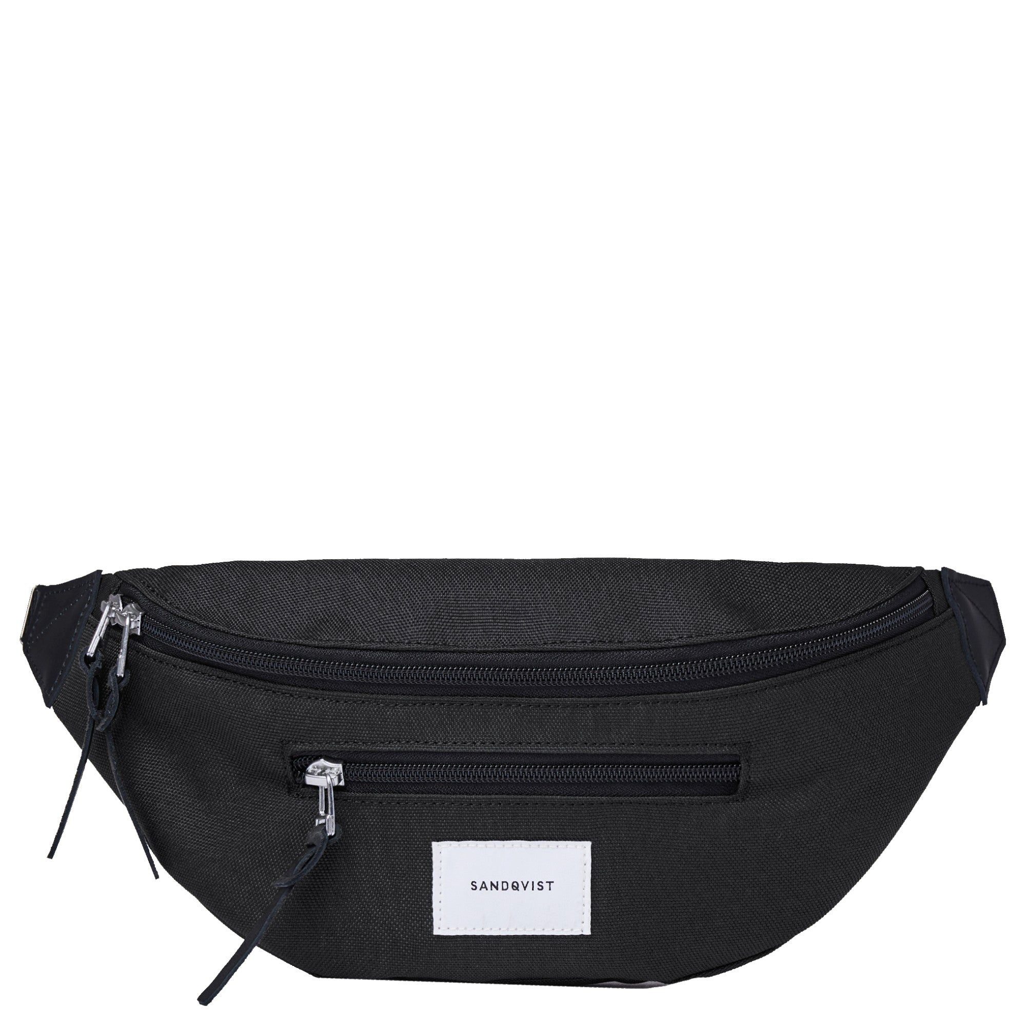 Bauchtasche Aste - Gürteltasche 35 cm (black with black leather)