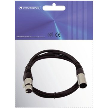 Omnitronic Omnitronic 30220768 XLR Verbindungskabel [1x XLR-Stecker 5 polig - 1x Audio-Kabel, (3.00 cm)