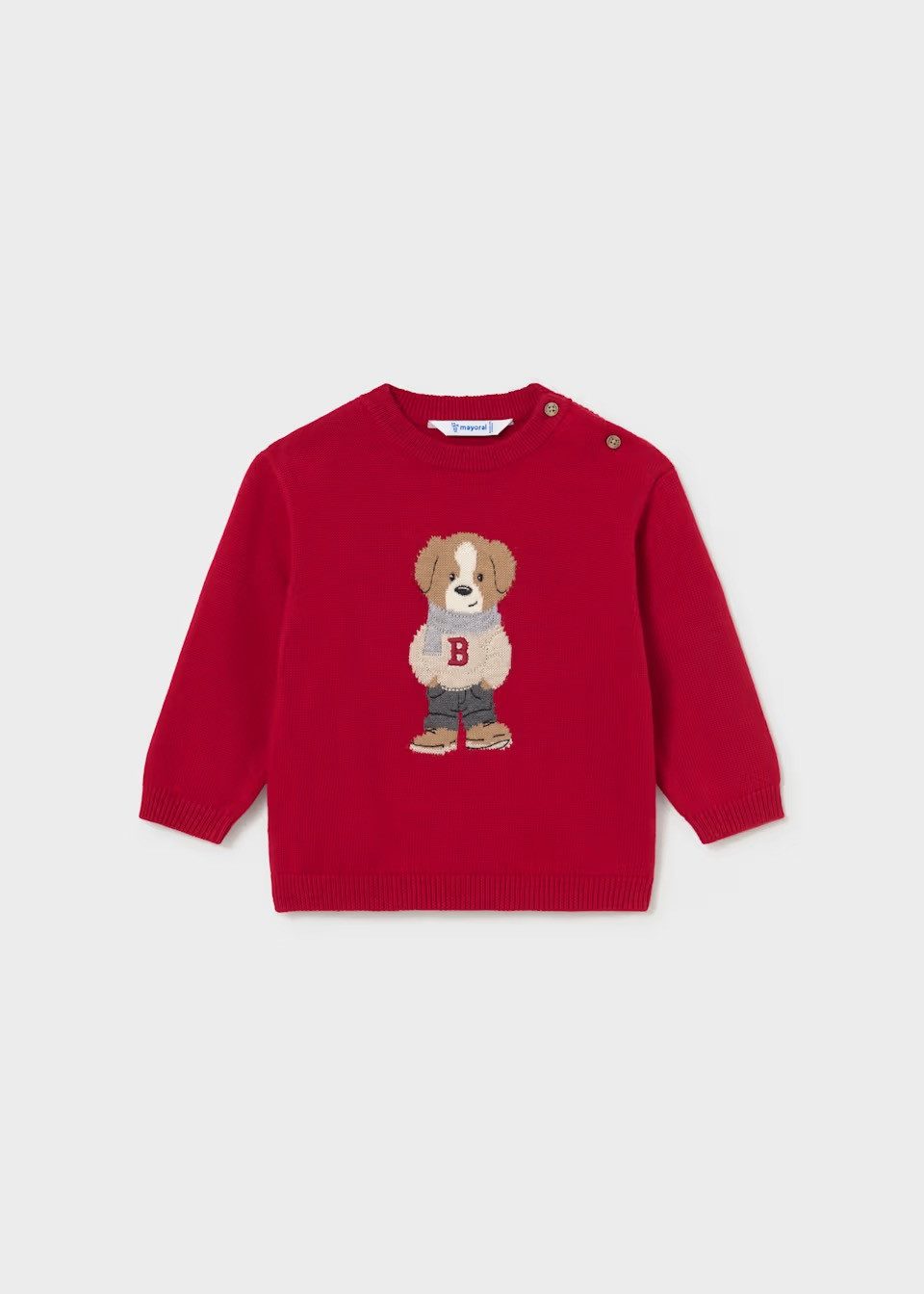 Mayoral Rundhalspullover Pullover mit Charaktermotiv – Intarsia Baby (237785)