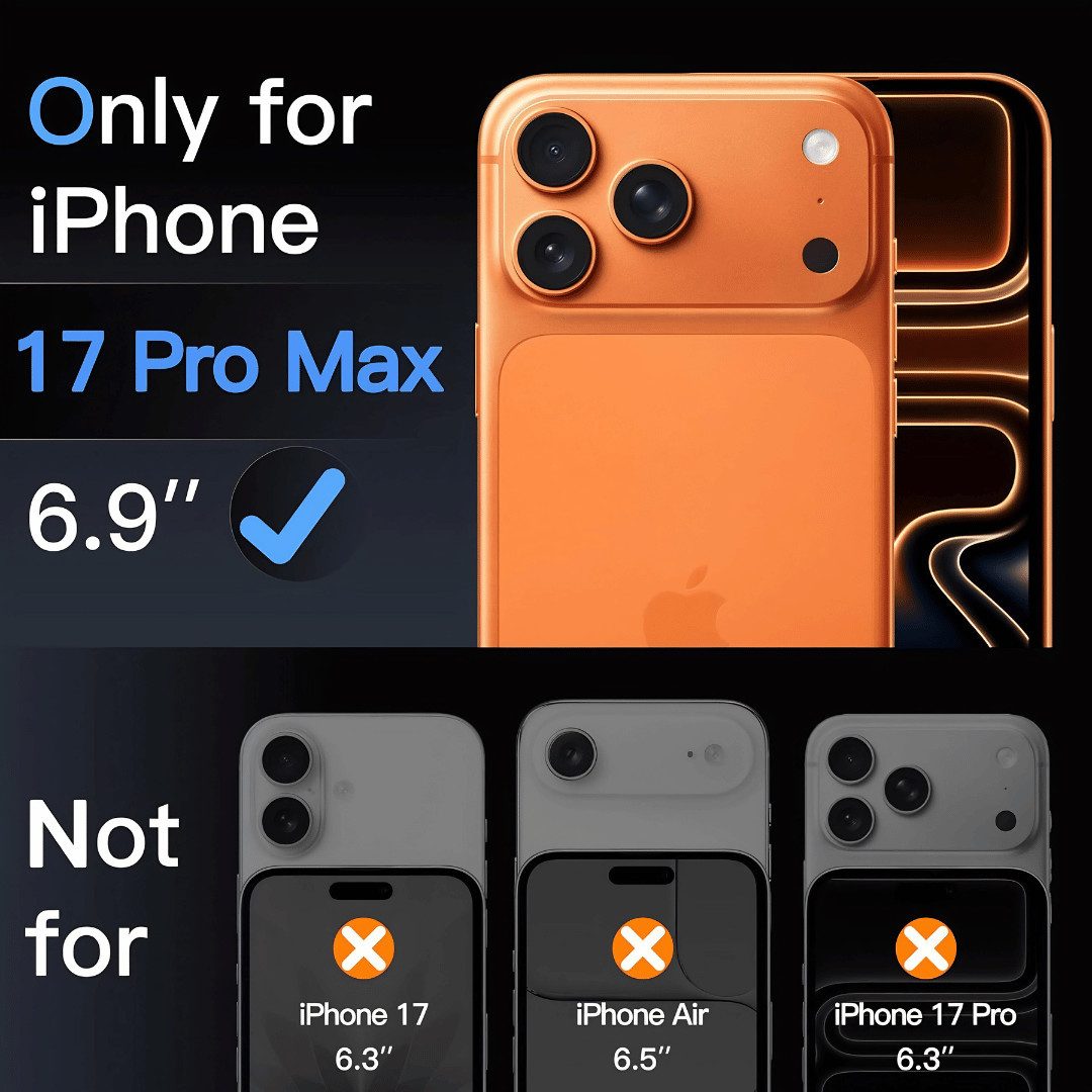 SmartUP Kameraschutzglas für iPhone 17 Pro Max Titan Metall Kameraglas Panzerglas Panzerfolie für iPhone 17 Pro Max, Titan Kameraglas