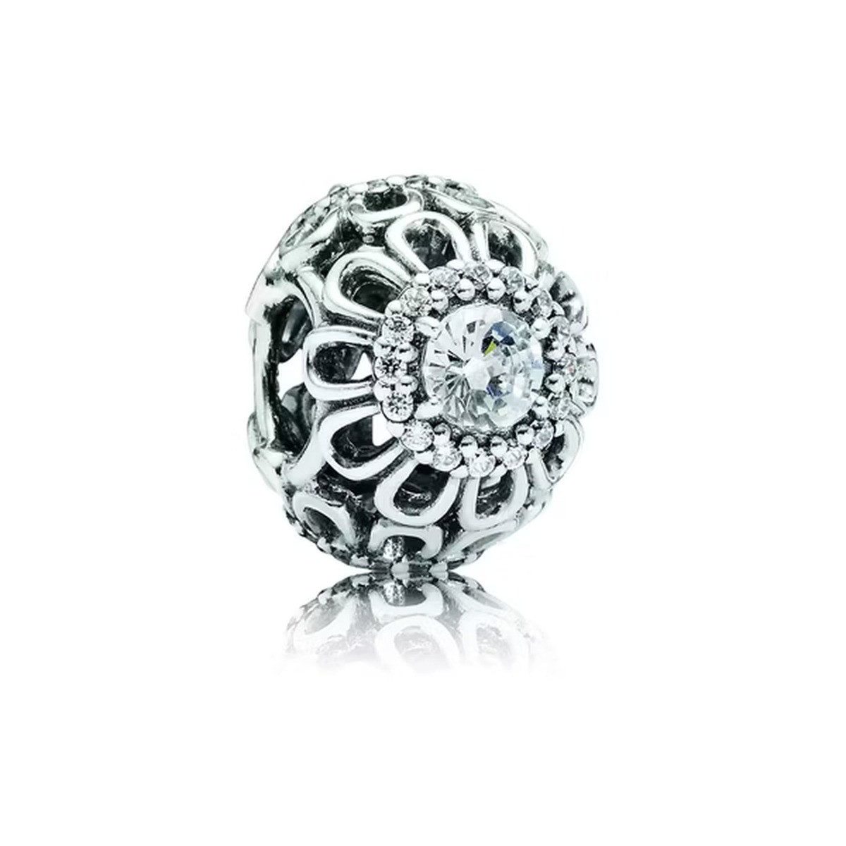 Charm-Einhänger Charm Funkelnde Flora Zirkonia Sterling-Silber 791260CZ