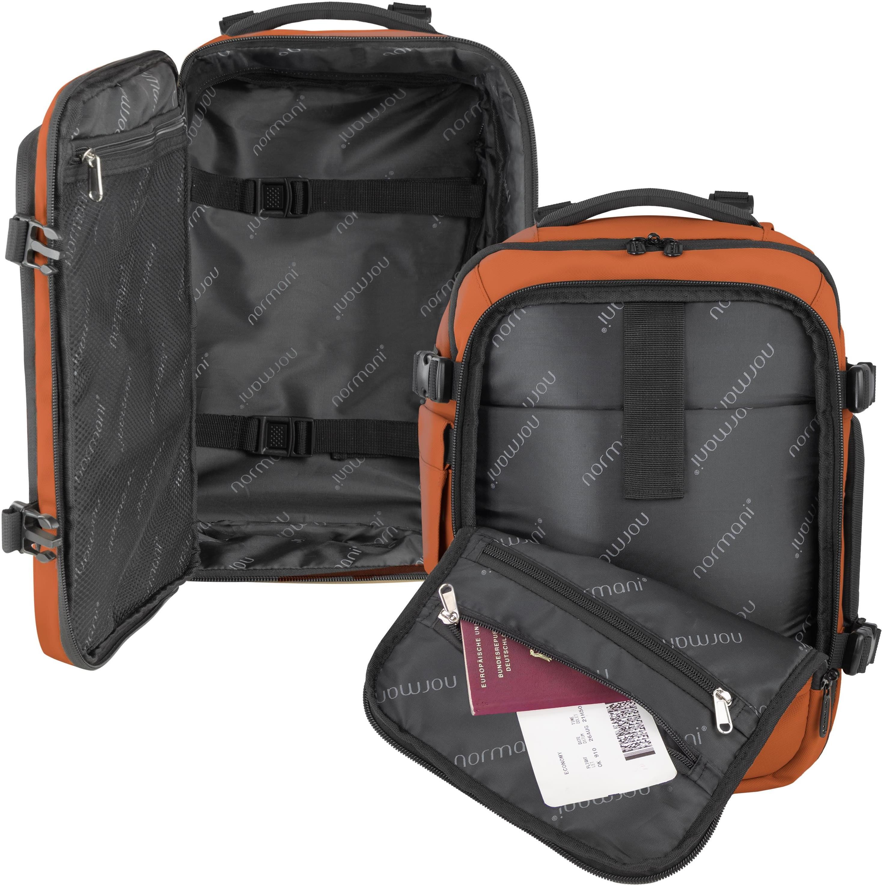 normani Rucksack Erweiterbarer Handgepäck-Rucksack 20 Liter Nikaho, Underseat Bag aus wasserabweisendem Material – Bild 3 von 5