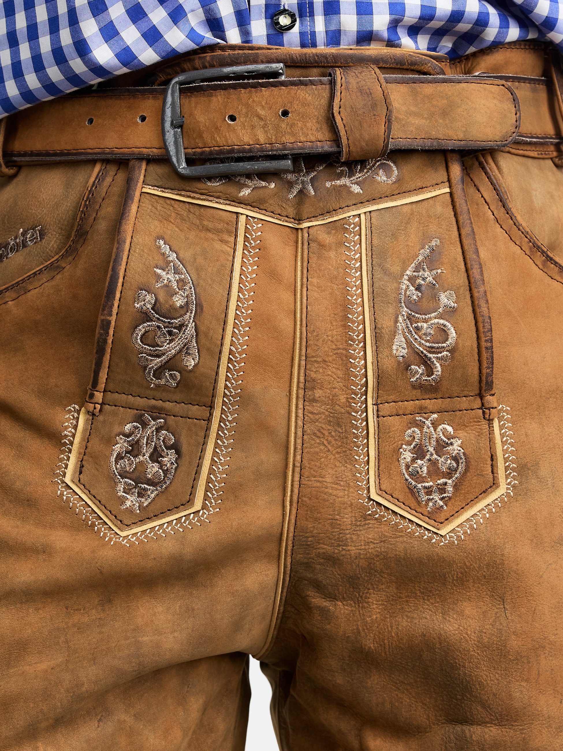 Steigenhöfer Manufaktur Trachtenlederhose ANTIK traditionelles bayrisches Trachtendesign