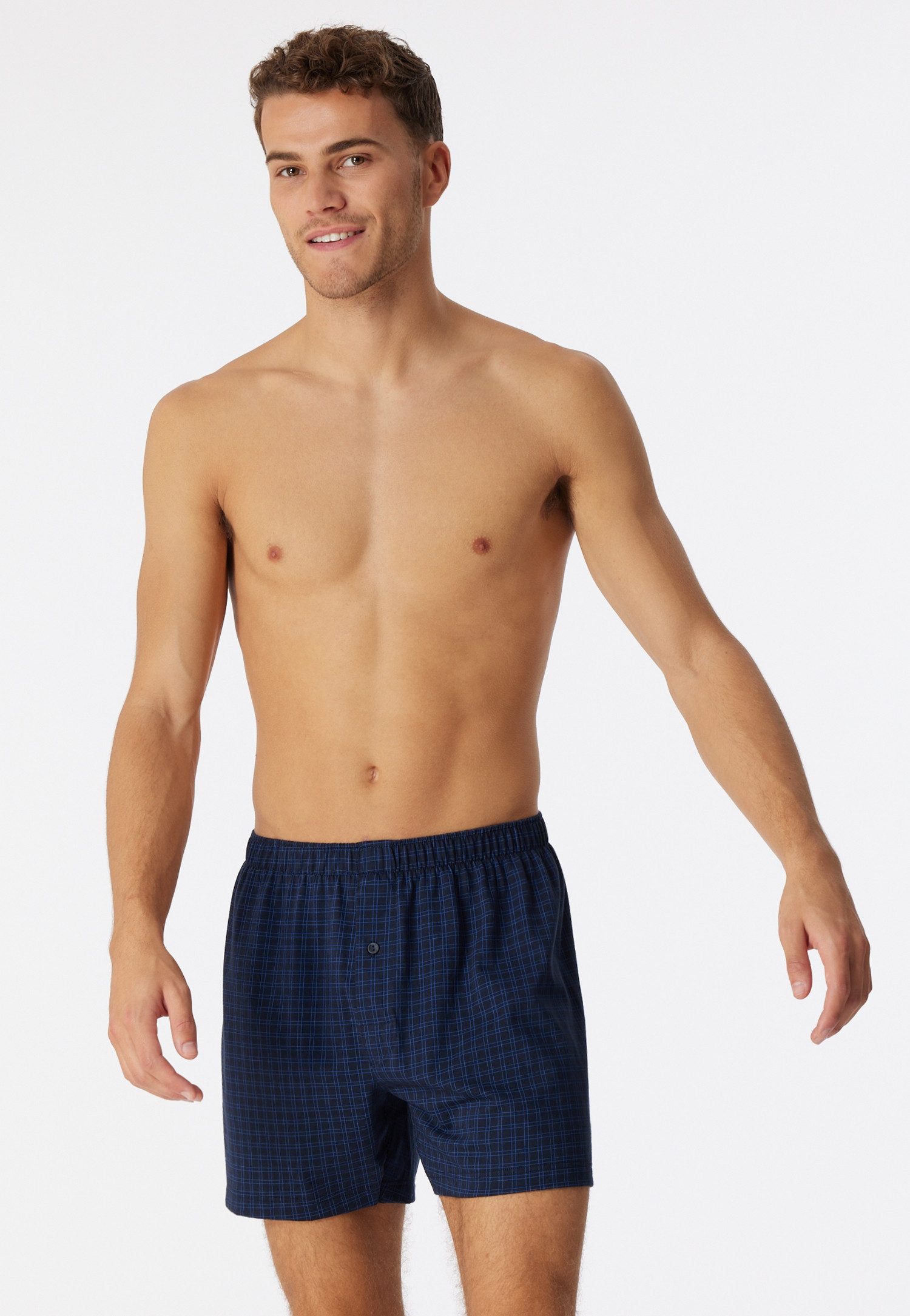 Schiesser Boxershorts Cotton Casual mit Eingriff, kariert