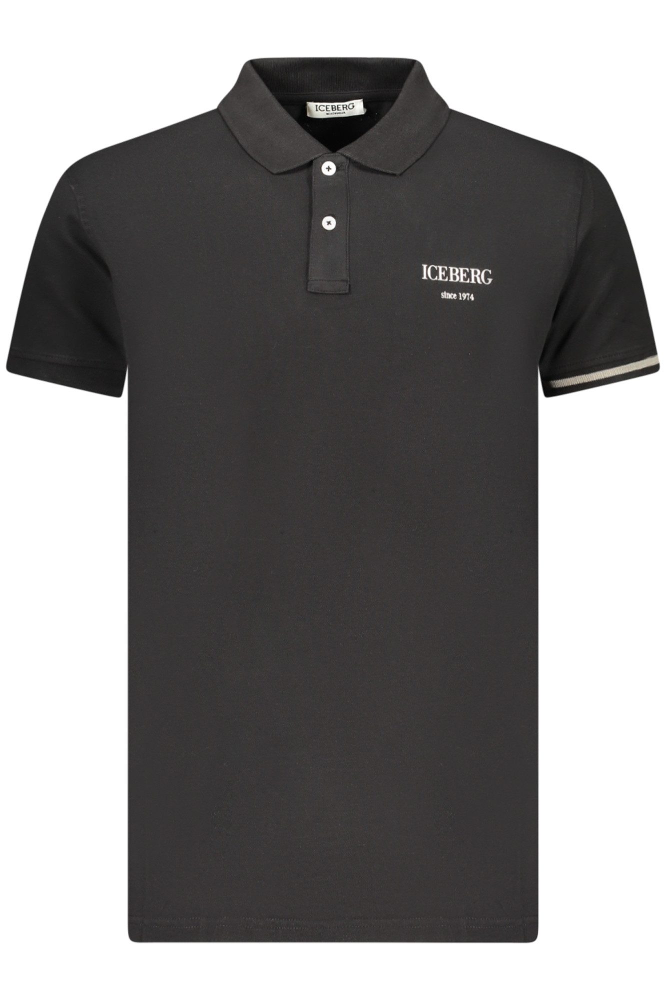 ICEBERG Poloshirt Stilvolles Herren Kurzarm Polo - Schwarz mit