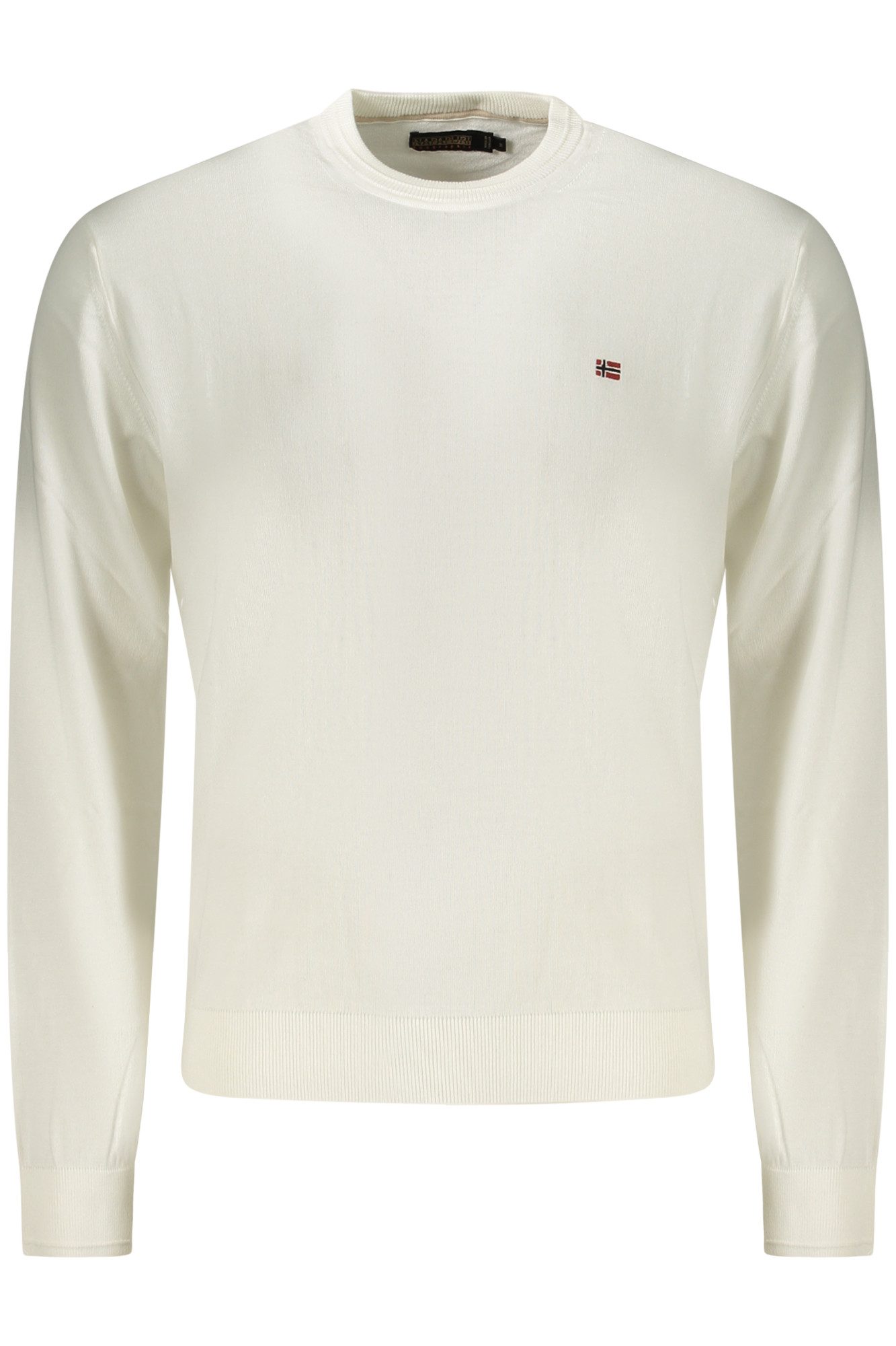 Napapijri Strickpullover Herren Pullover Weiß – Entspannte Passform mit Stickerei & Logo