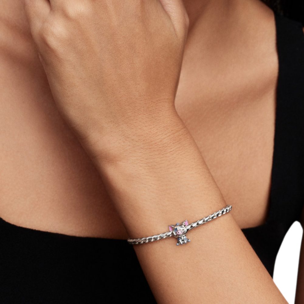 Pandora Charm-Einhänger 793843C01, Disney, Moana, Emaille, Schwein, Pua