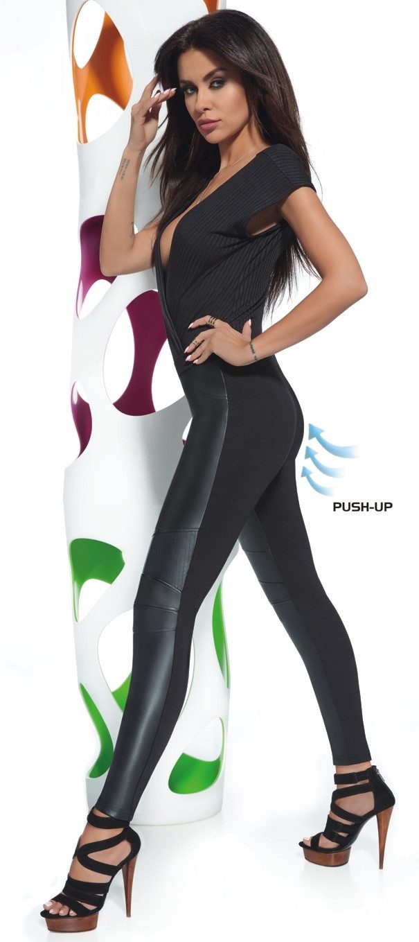 Bas Bleu Shapingleggings teilw. Lederoptik, formend günstig online kaufen