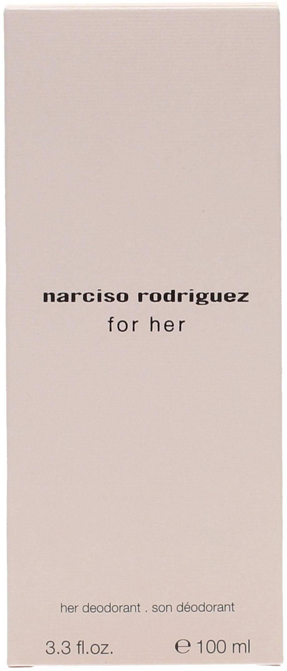 narciso rodriguez Deo-Spray For Her, Blumiger Duft, schützt 12h lang und sorgt für Wohlbefinden.
