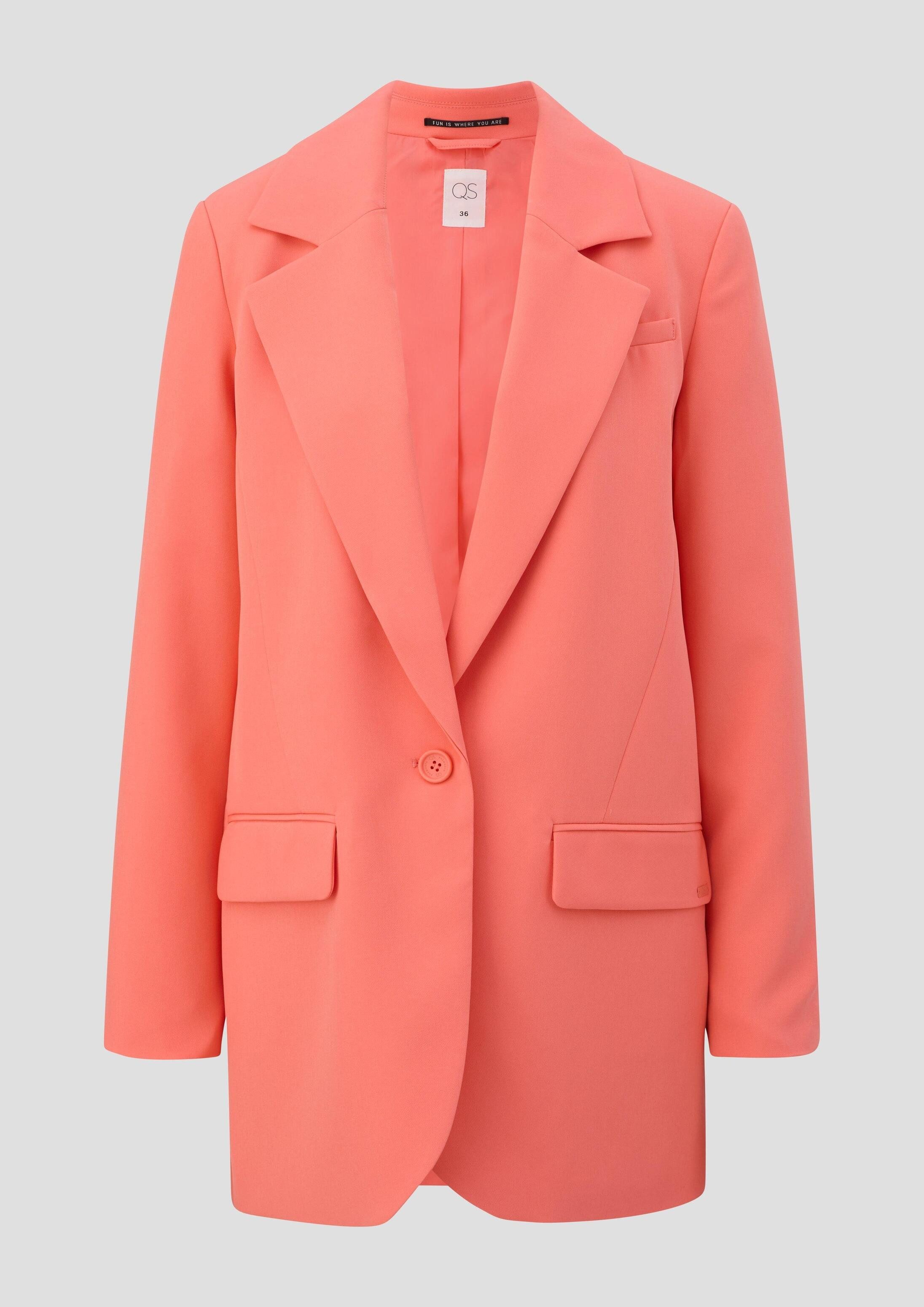 QS Jackenblazer Indoor-Blazer Longblazer mit Taftfutter