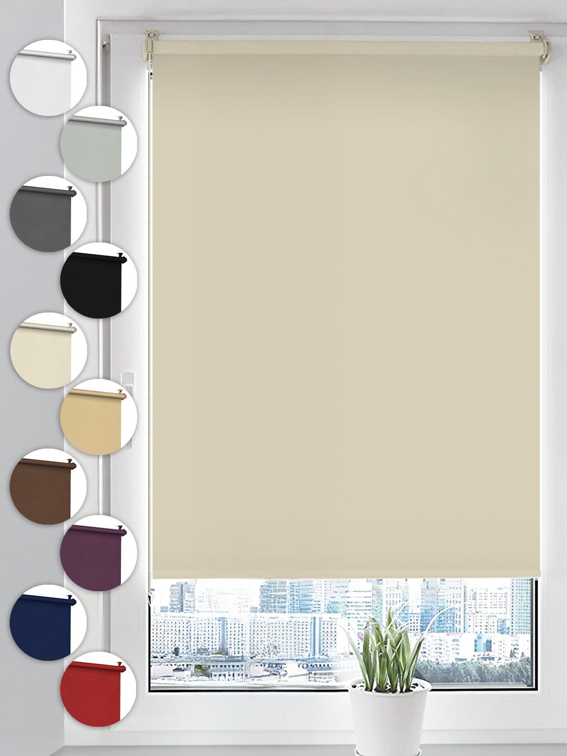 Verdunklungsrollo Seitenzugrollo, Sonello, verdunkelnd, einfach Montage ohn günstig online kaufen