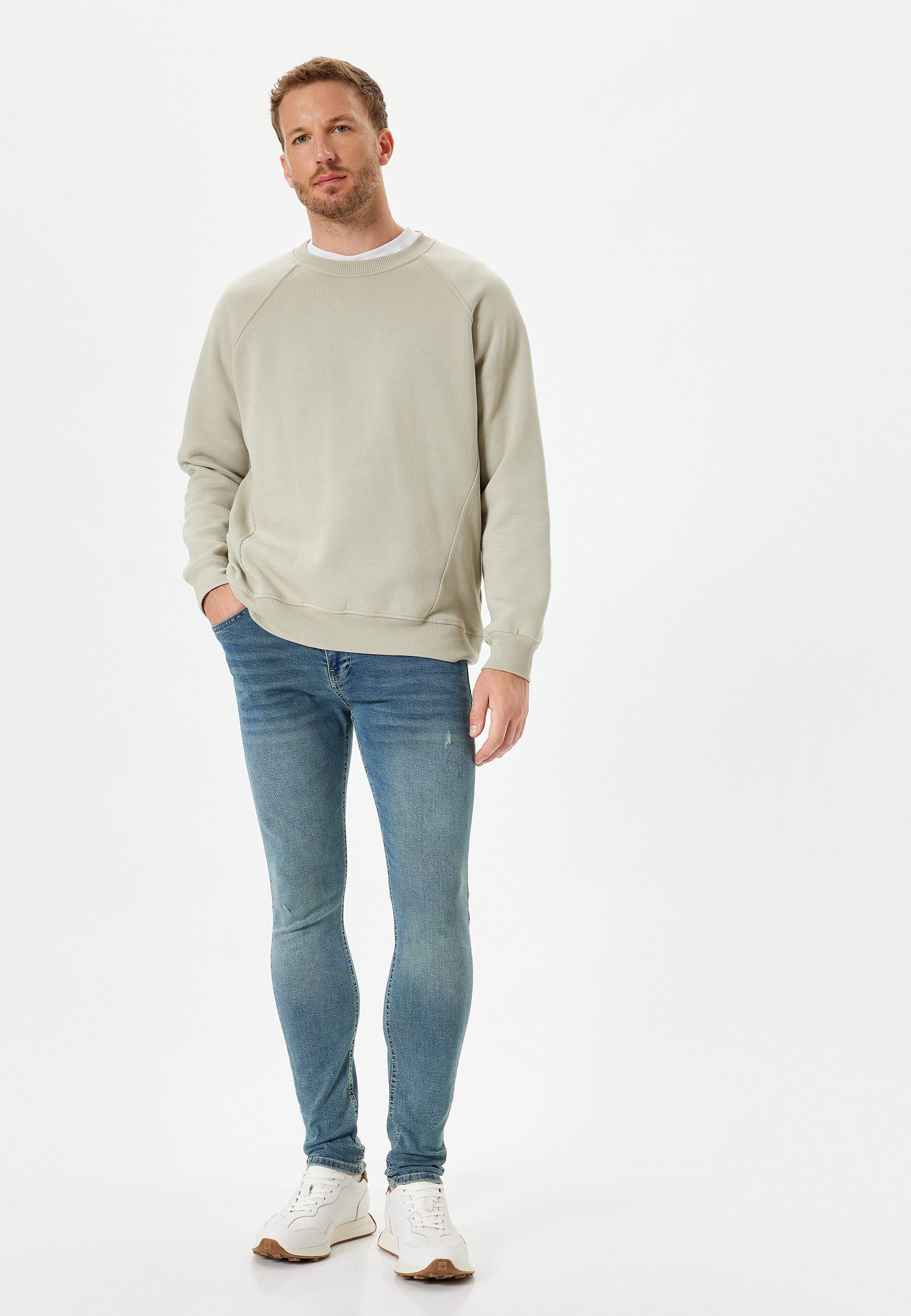 Skinny-fit-Jeans Normale Leibhöhe Super Skinny Skinny-fit-Jeans