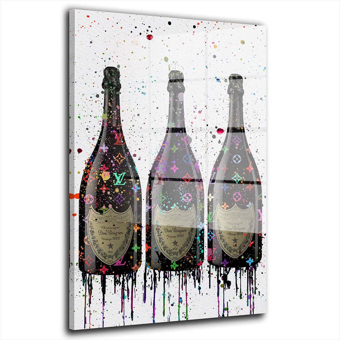 Artedinoi Acrylglasbild Flaschen Pop Art Luxus & Lifestyle Acrylglas Wandbild Bild Wanddeko Wo