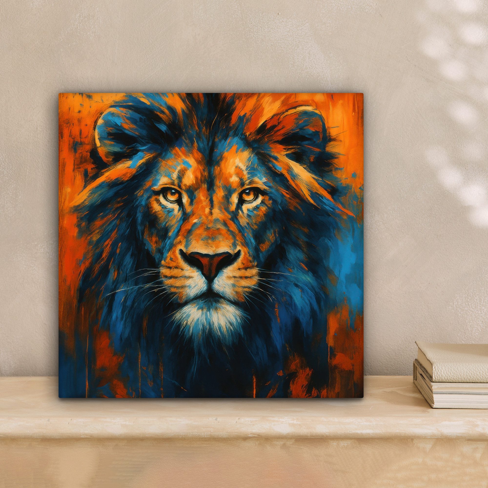 OneMillionCanvasses® Leinwandbild Kunstdrucke - Löwenkopf - günstig online kaufen