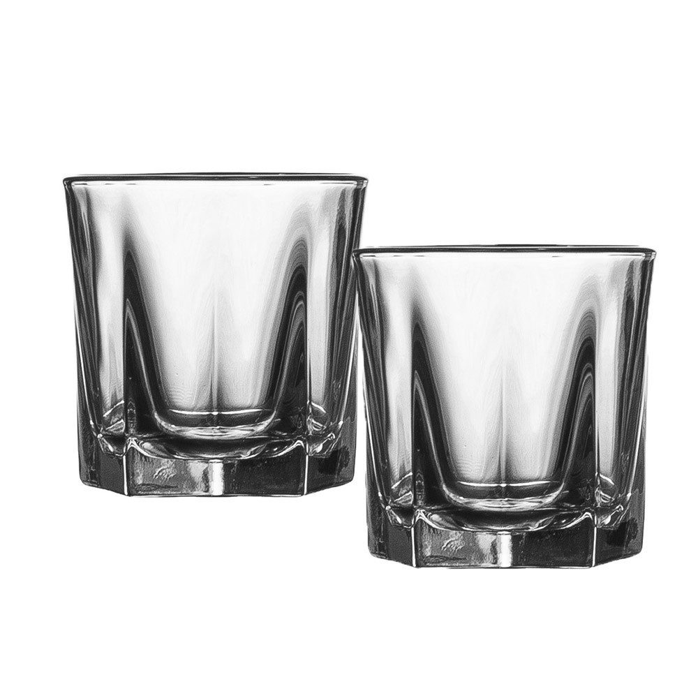 FELIXLEO Whiskyglas Whisky Gläser 2er Set, Gin Gläser Set 270ml, Rum Gläser