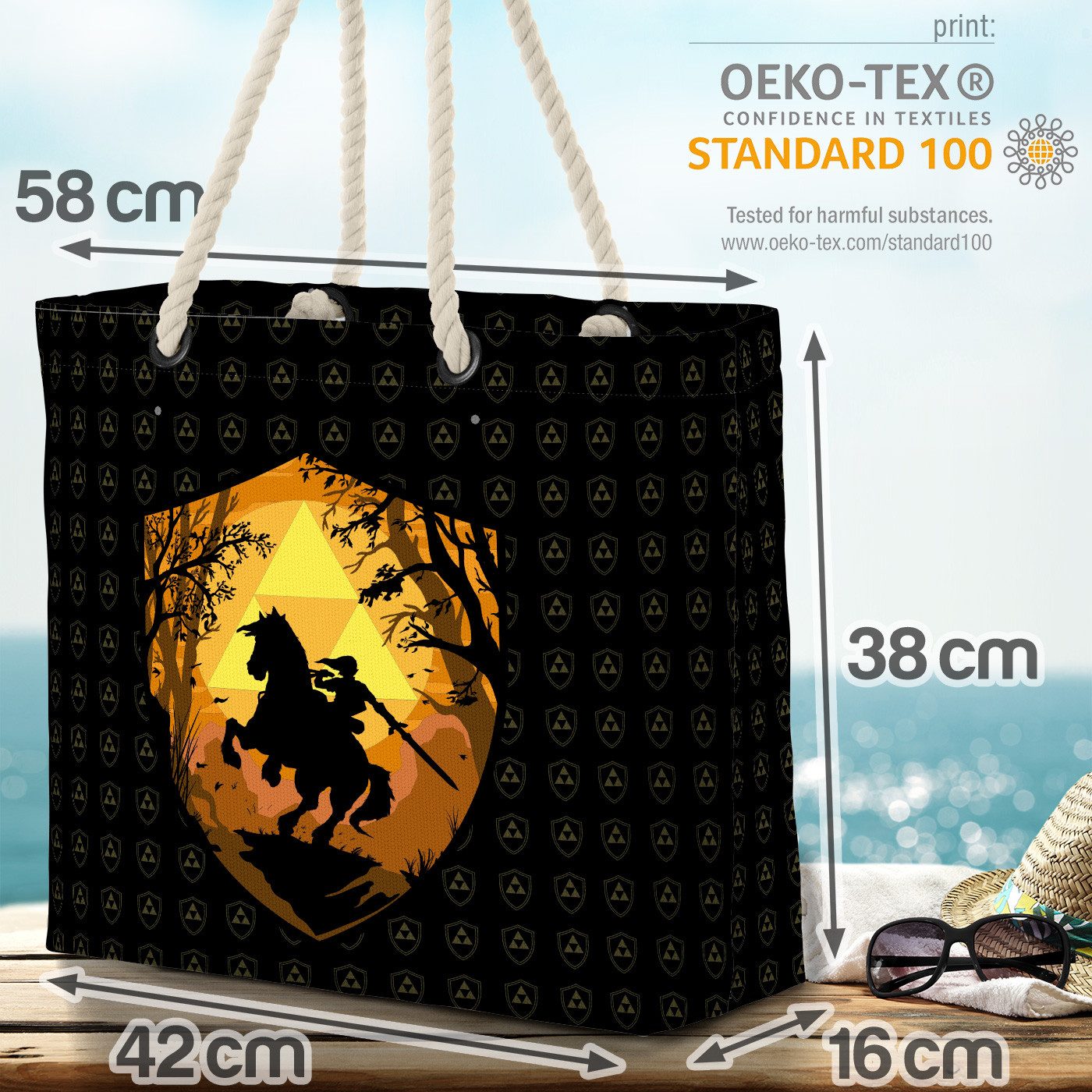 VOID Strandtasche (1-tlg), Ride Hyrule Shopper game gamer link Bag zelda boy legend wii