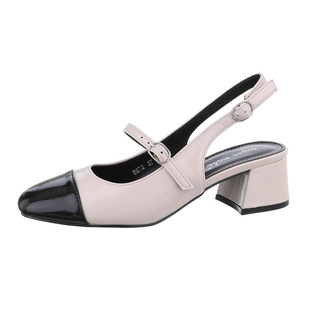 Ital-Design Damen Abendschuhe Elegant Schnürpumps Blockabsatz günstig online kaufen