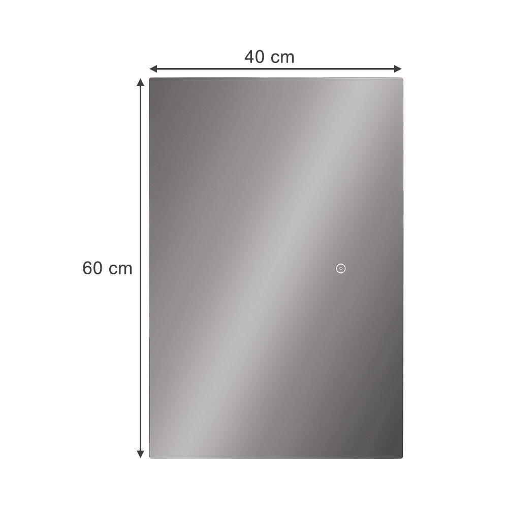 Vicco Badspiegel Miral, Glas, 40 x 60 cm mit Backlight Beleuchtung günstig online kaufen
