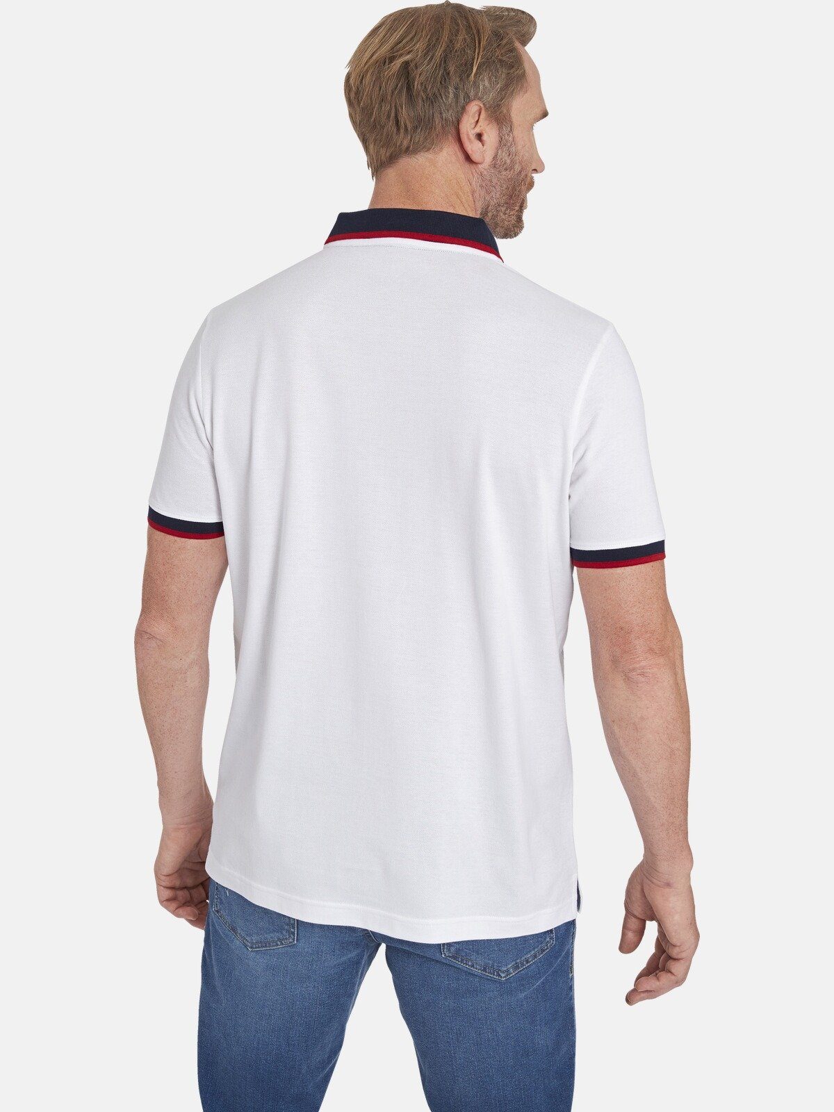 Jan Vanderstorm Poloshirt DILAN stylische Kontraste günstig online kaufen
