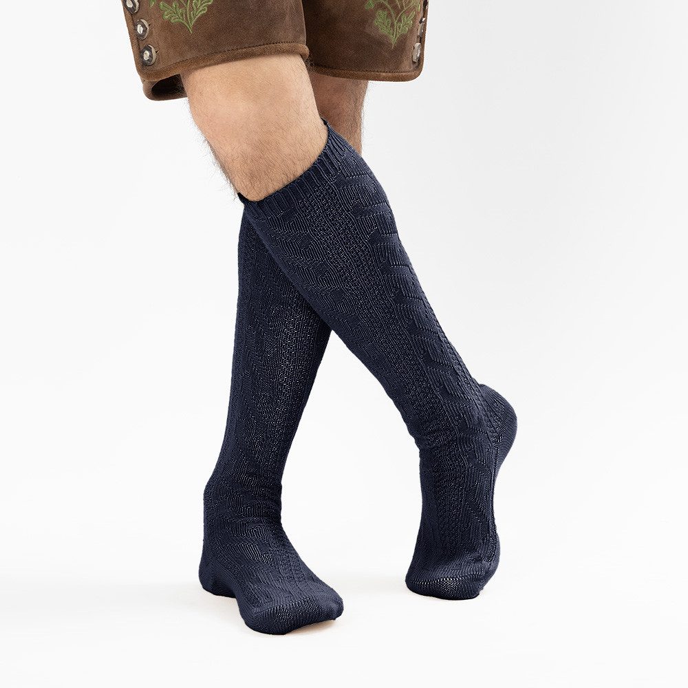 HerzSticht Trachtensocken Herren Lange Trachtensocken (Modell: Bergdistel) (1-Paar)