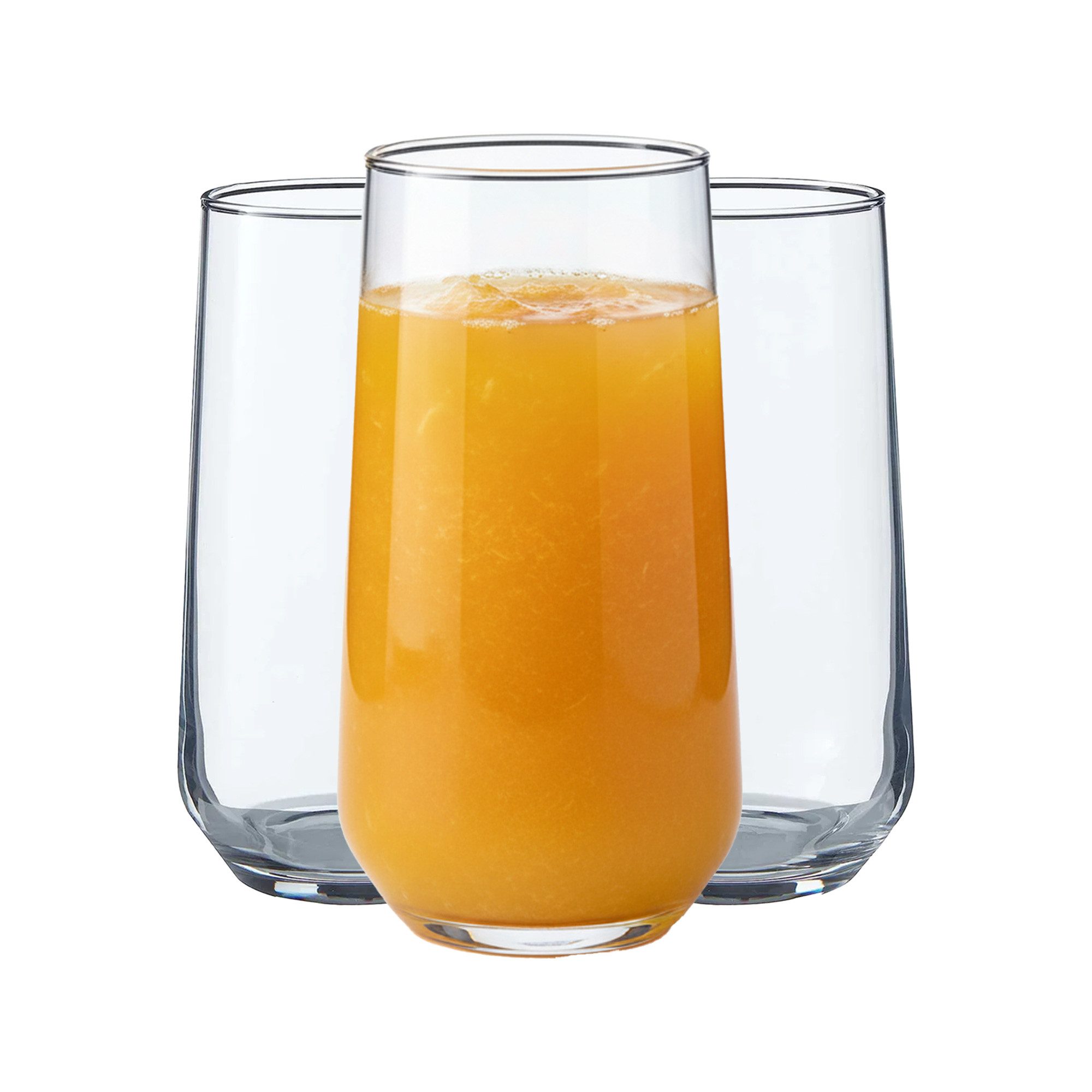 Pasabahce Gläser-Set Allegra Longdrinkglas, 3-tlg., Glas, 3er Set, 470ml, Glas-Set für stilvolle Servierung in Gastronomie