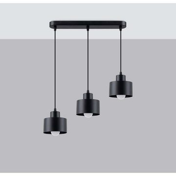 etc-shop Pendelleuchte, Pendelleuchte Hängelampe Deckenlampe Esszimmerleuchte Stahl Schwarz