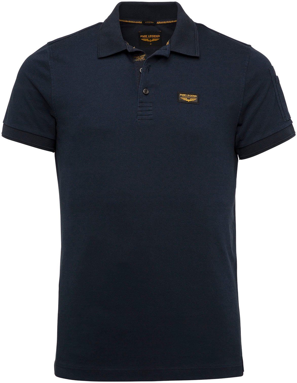 PME LEGEND Poloshirt mit Logostickerei sky captain