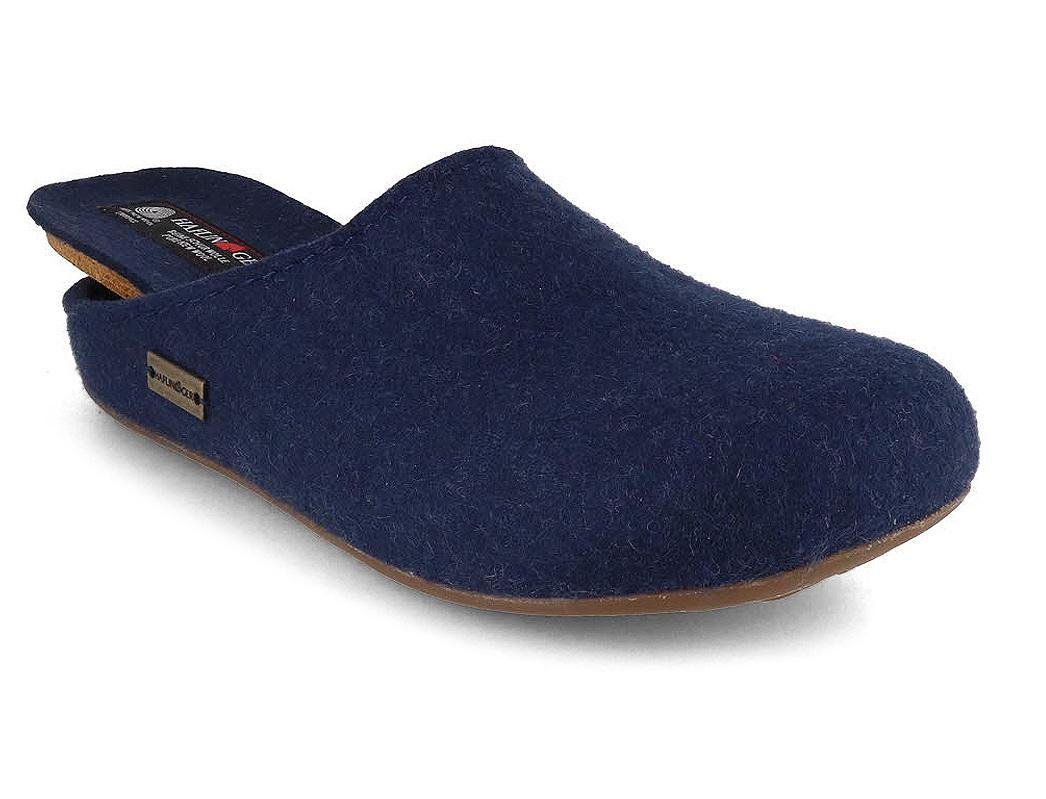 Haflinger Filz-Pantoffel Everest Fundus Hausschuh mit Outdoor Sohle jeans