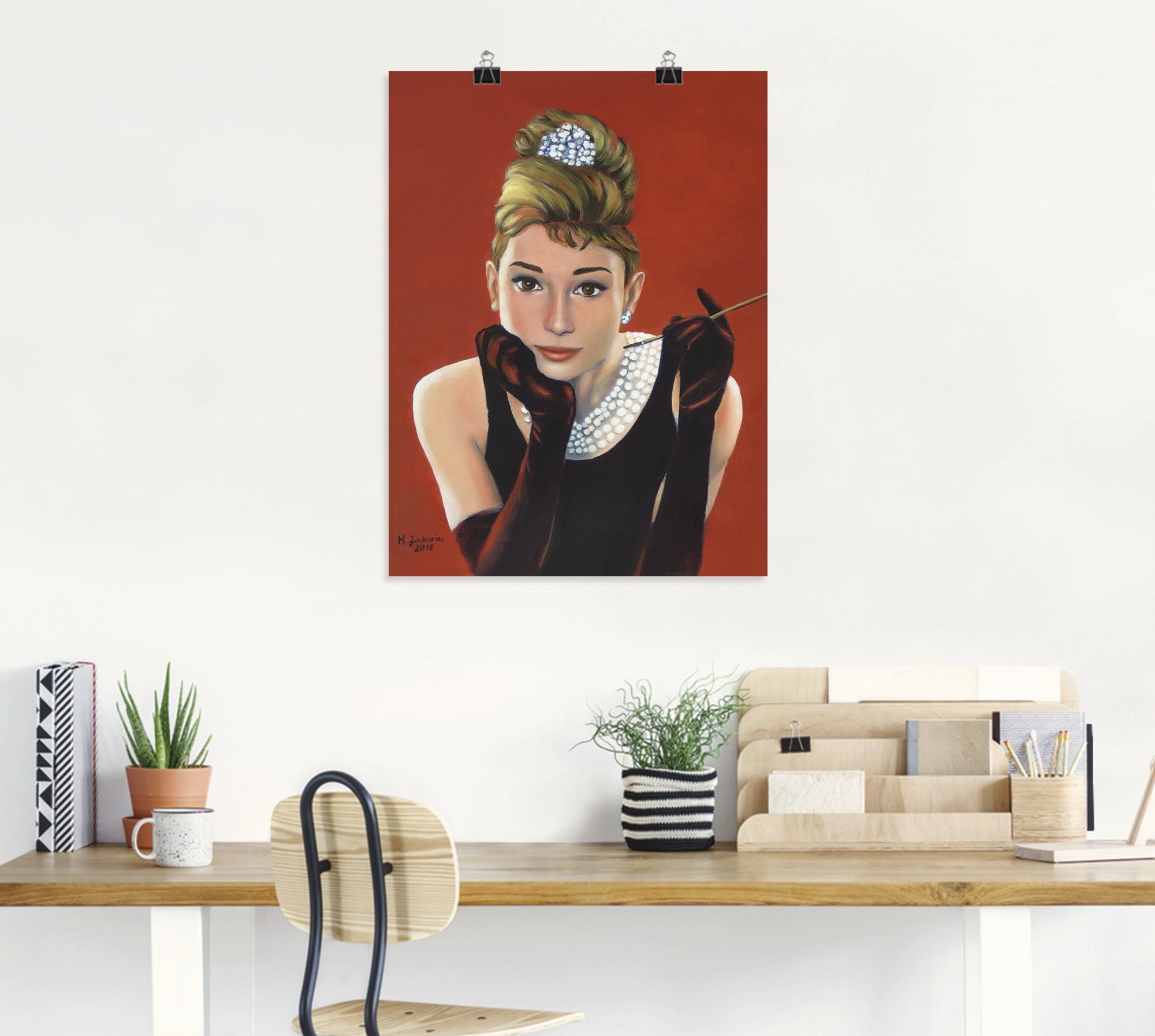 Artland Poster Audrey Hepburn Porträt, Stars (1 St), ohne Rahmen