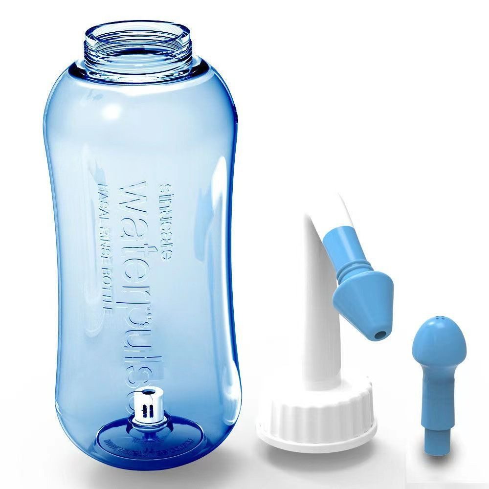 Fivejoy Sprühflasche 500mL Premium Nasendusche Nasenspülung Nasenspüler mit 2 Druckköpfe, (1-tlg), Nasenreiniger Nasenreinigung Erkältung Allergie