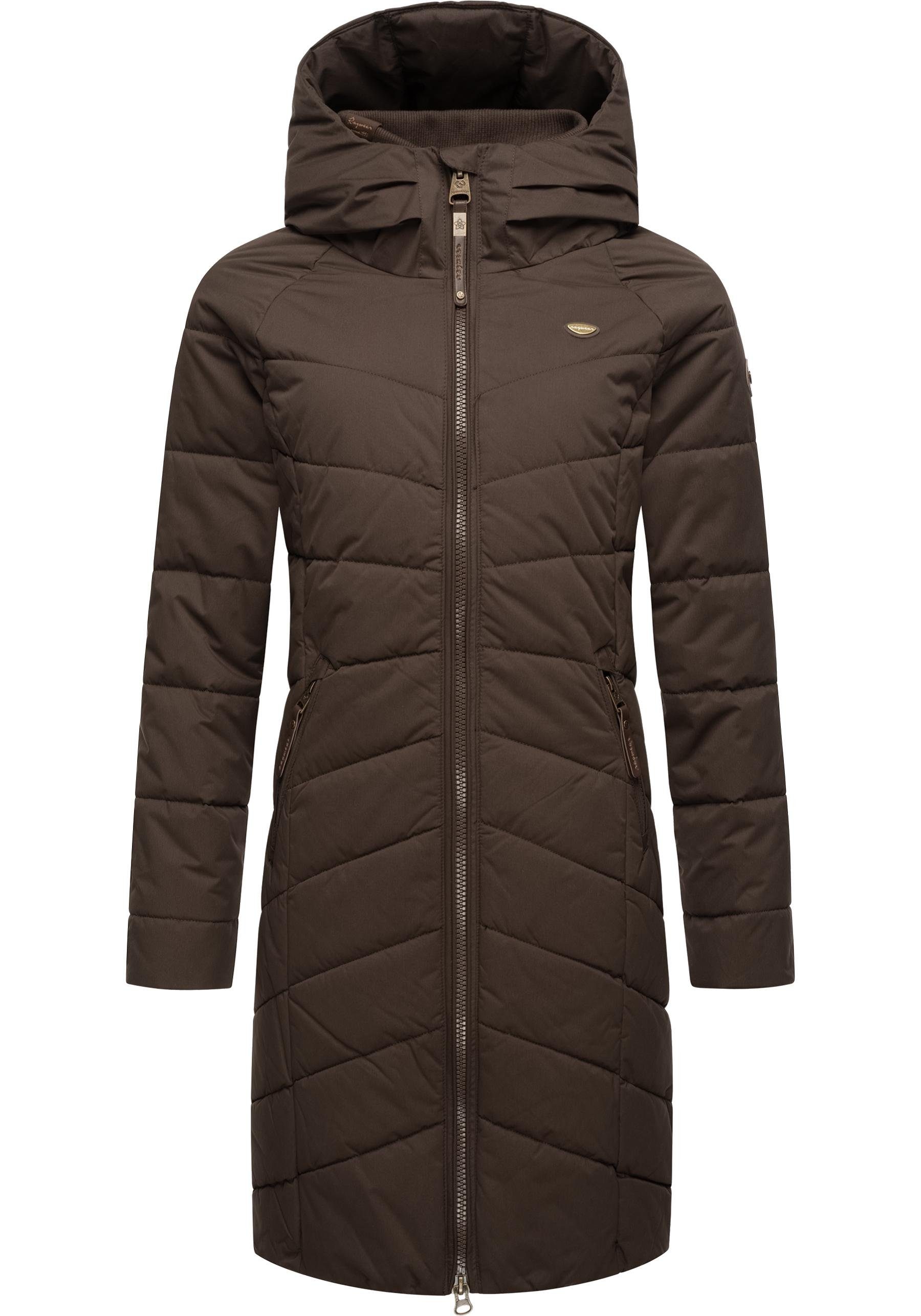 Ragwear Steppmantel Dizzie Coat stylischer, gesteppter Winterparka mit gefütterter Kapuze