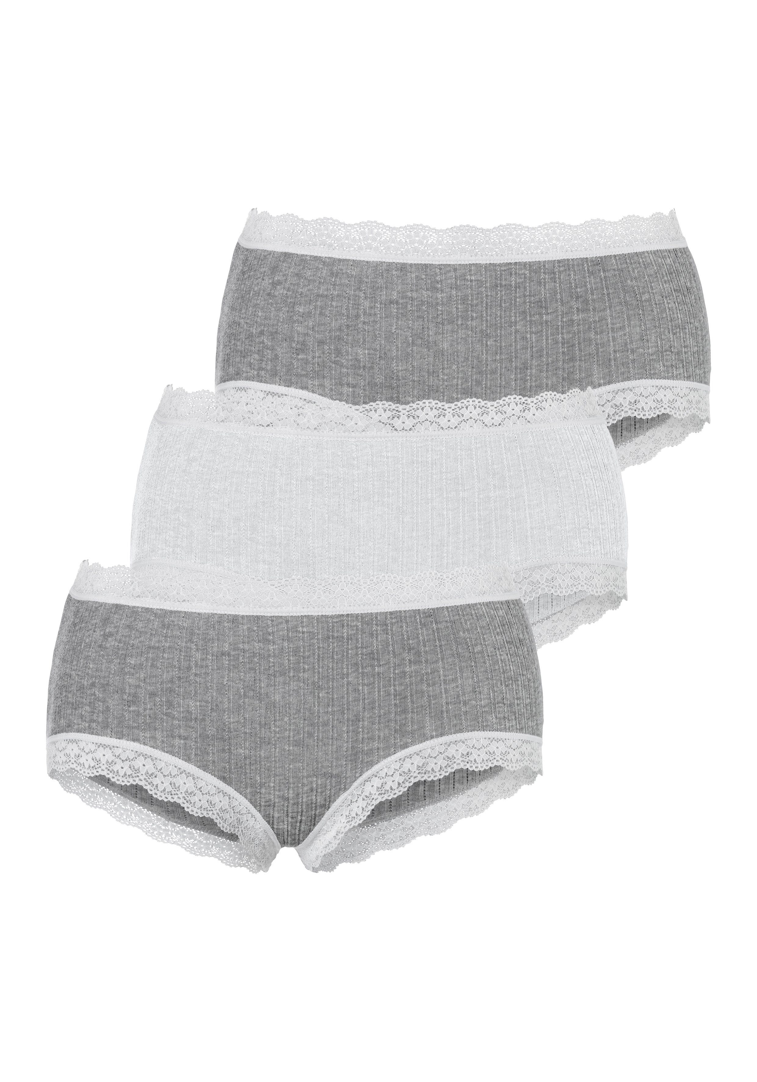 LASCANA Panty (3er-Pack) aus modischer Ripp-Qualität online kaufen | OTTO