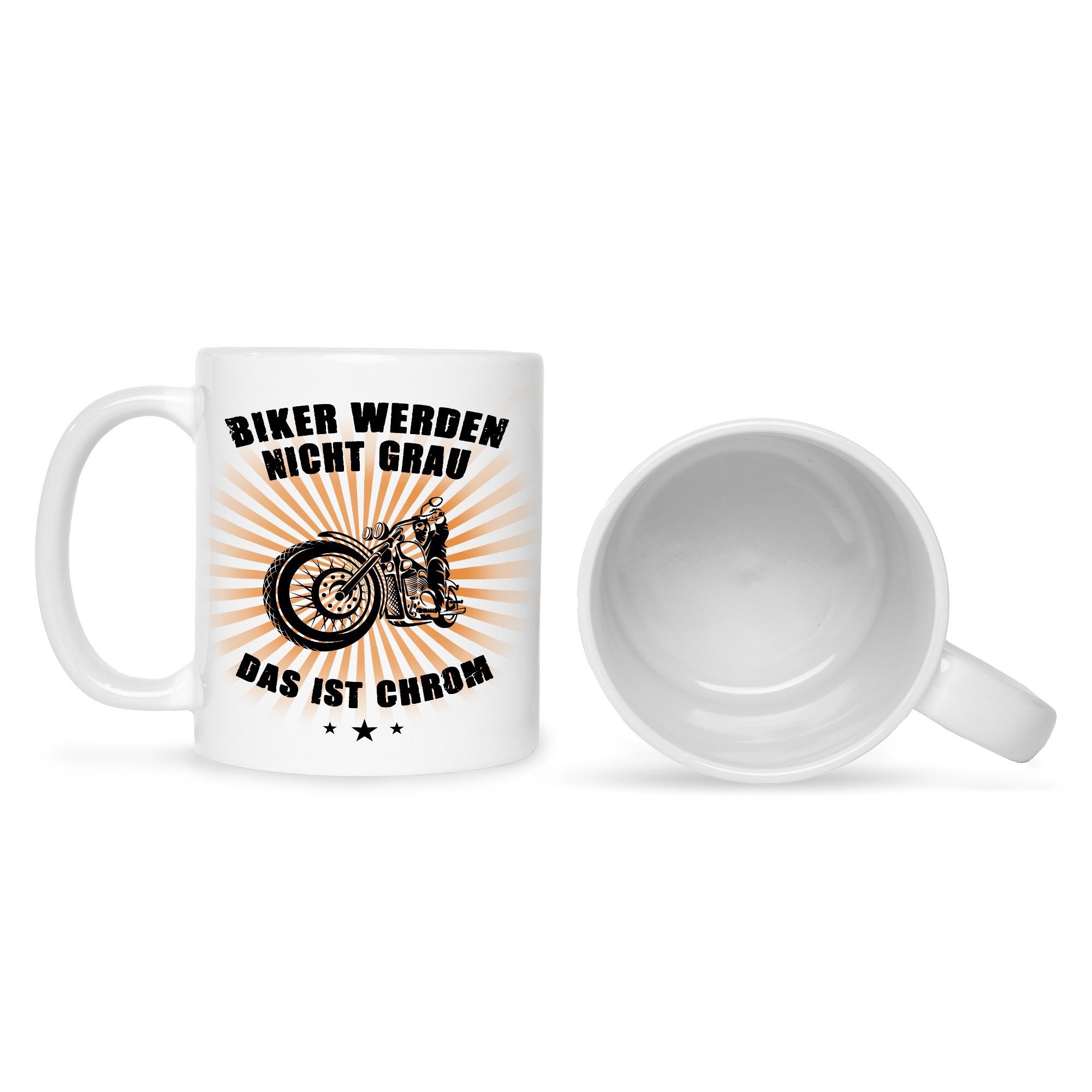 Ihn Sie Geschenk Geburtstag Tasse werden Mama mit nicht Biker Geschenk Papa Valentinstag - Geschenk - Weiß für Weihnachten Lustiges Spruch & - zum für Freunde Bedruckte Tasse - GRAVURZEILE grau