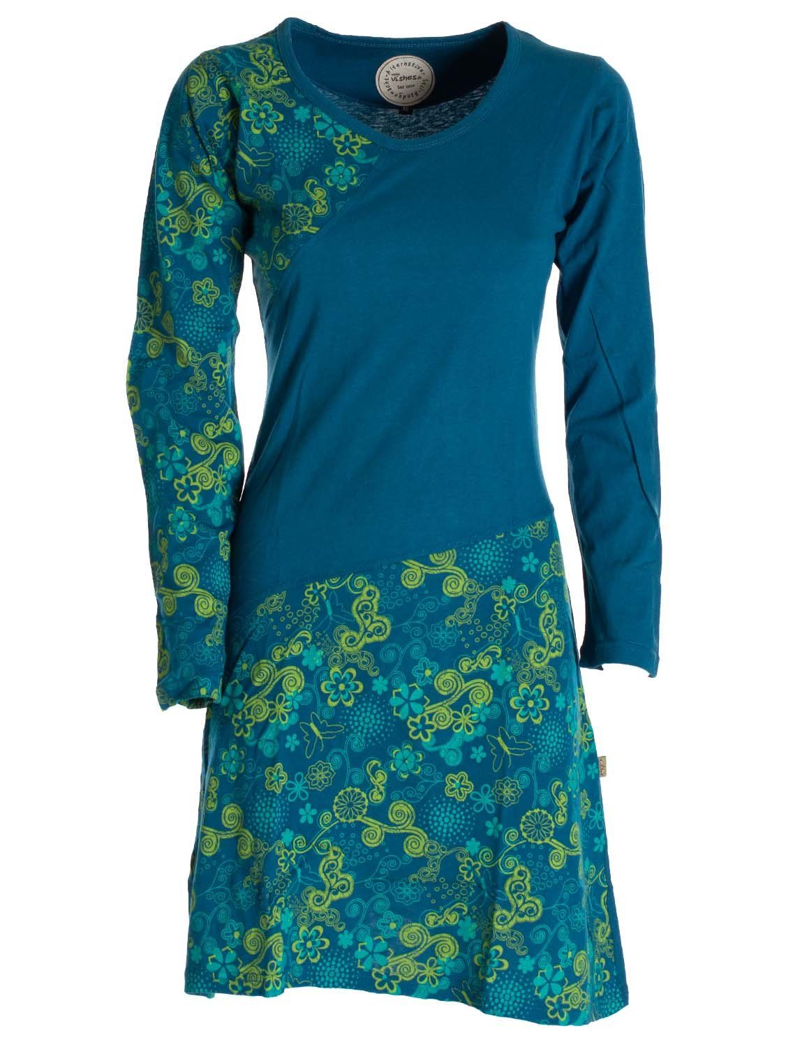Vishes Jerseykleid Asymmetrisches Langarm Jersey Kleid günstig online kaufen