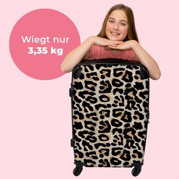 NoBoringSuitcases.com© Koffer Panther Druck - Tiere - Frauen 67x43x25cm, 4 Rollen, Reisetasche mit rollen, Medium Koffer für Frauen, Trolley