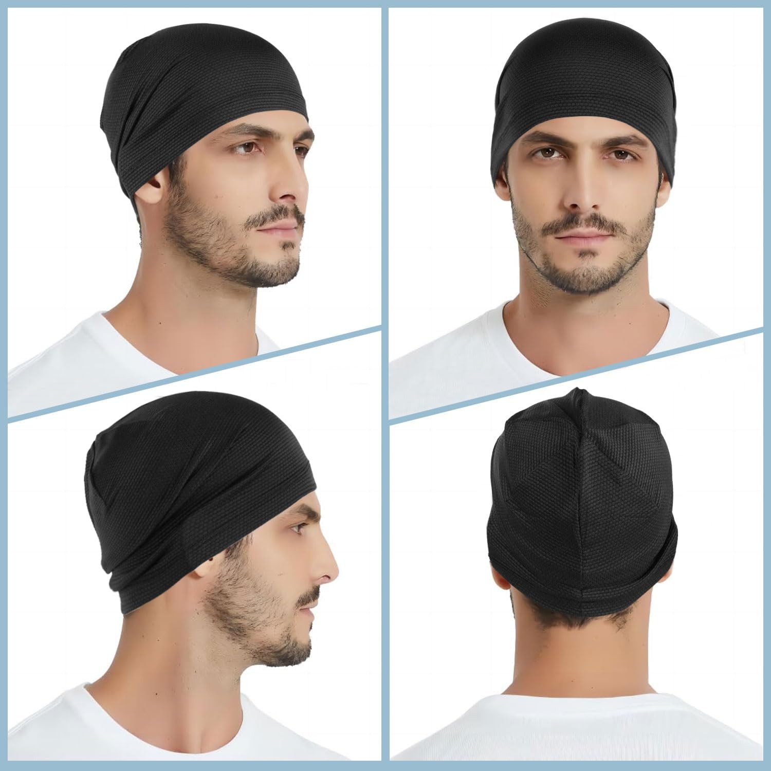 Zaewry Beanie Atmungsaktive Strickmütze, schweißabsorbierend, Sport-Kopftuchmütze, geeignet zum Laufen, Radfahren und Fitness