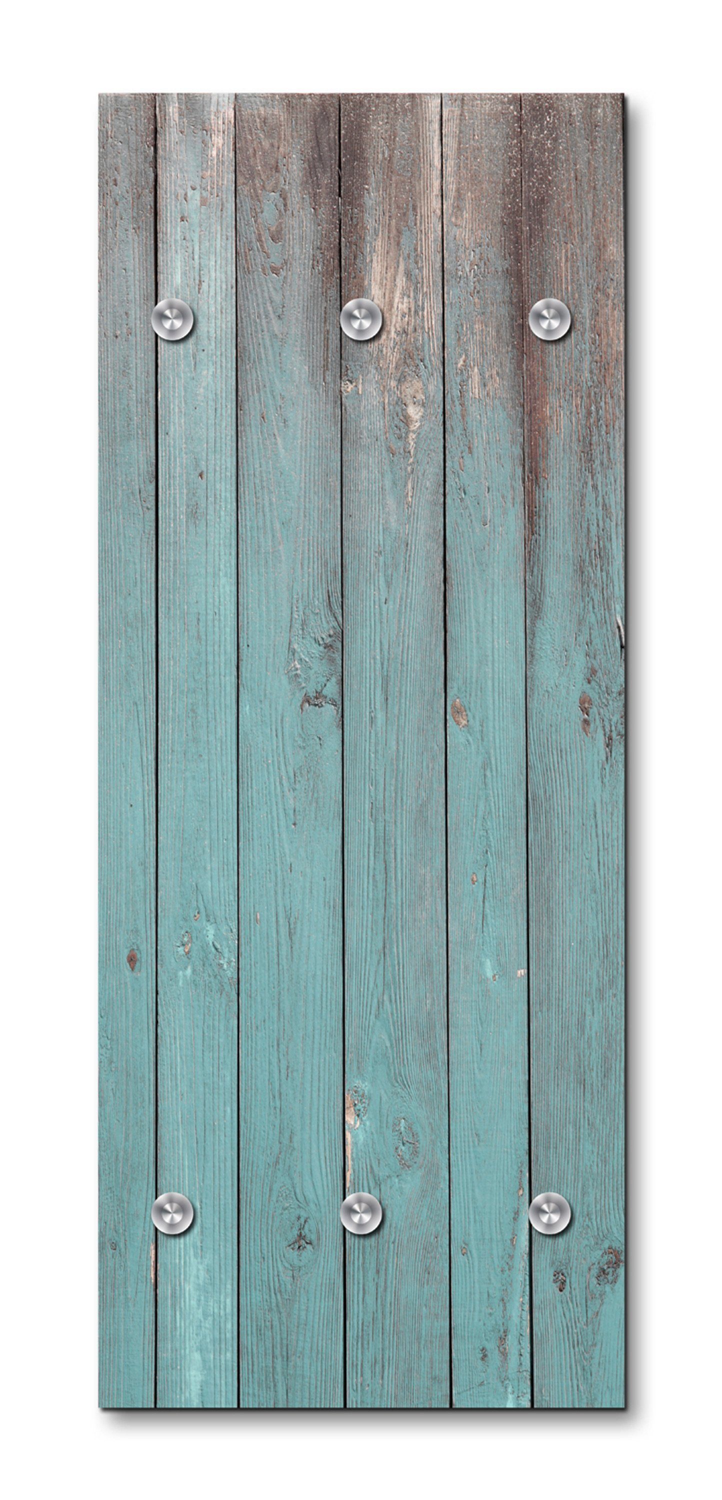 queence Wandgarderobe Garderobe inkl. Edelstahlhaken - Holzoptik - Holzlatten - Paneele, Platzsparende Garderobe, Wandpaneele inkl. Edelstahlhaken