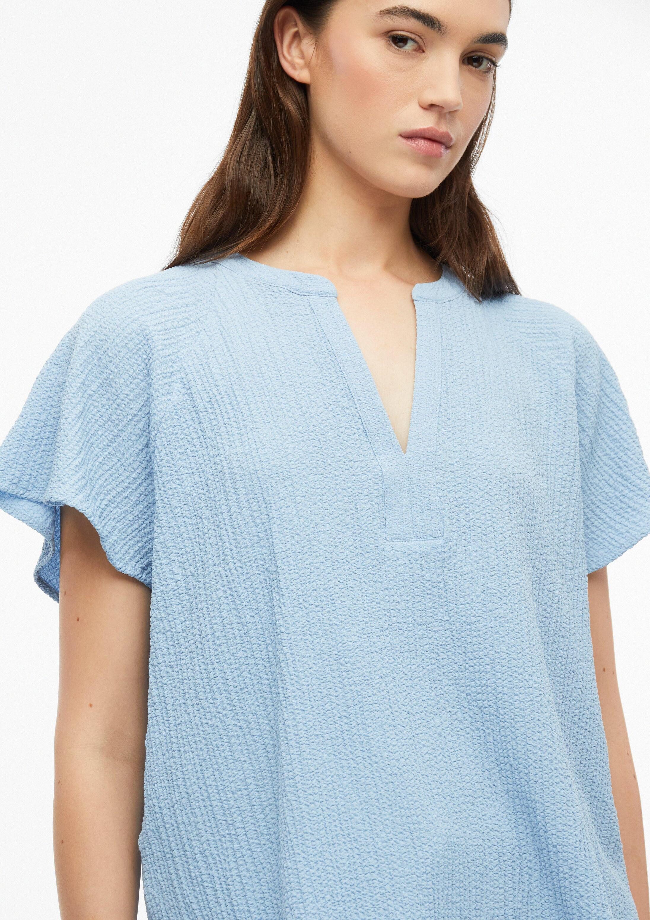 s.Oliver Kurzarmbluse Bluse Strukturierte Raglan-Bluse aus Viskosemix